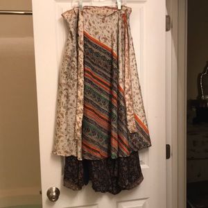 Bohemian wrap skirt